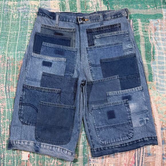 Other Other - Custom patchwork baggy jorts size 32